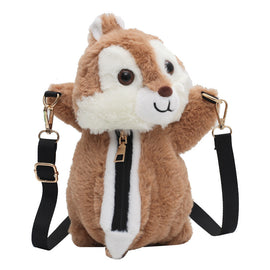 Cute Puppy Bag Plush Cute Girl Soft Girl Messenger Bag
