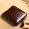 Manbang Full Zipper Top Layer Cowhide Wallet Men's Leather Short