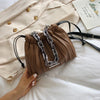 Portable Chain Bag, Pleated Drawstring Bucket Bag, Fashionable