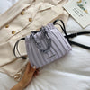 Portable Chain Bag, Pleated Drawstring Bucket Bag, Fashionable