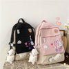 Kawaii Nylon Women Backpack School Bags For Girls Travel Backpack New Fashion Rabbit Print BackpacksTeen Girls Mochila Feminina