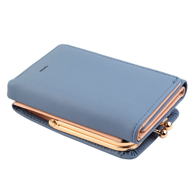 Folding PU Leather Female Coin Purse