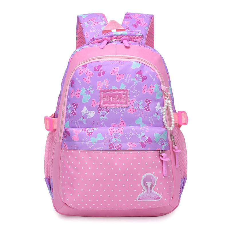 New Style Children's School Bag Korean Girl Load-Reducing Backpack