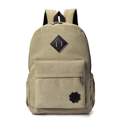 Retro Trend Canvas Bag College Style Backpack College Student Schoolbag