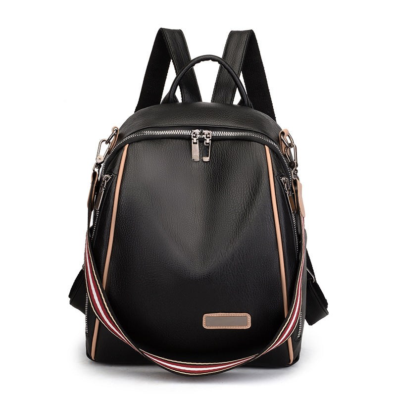 Backpack Female Bag Leisure Pu Soft Leather Small Backpack For Travel