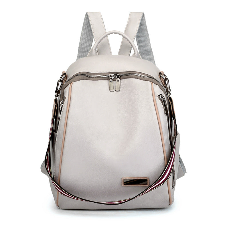 Backpack Female Bag Leisure Pu Soft Leather Small Backpack For Travel