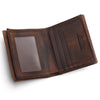 Old Leather Vintage Short Wallet Top Layer Cowhide