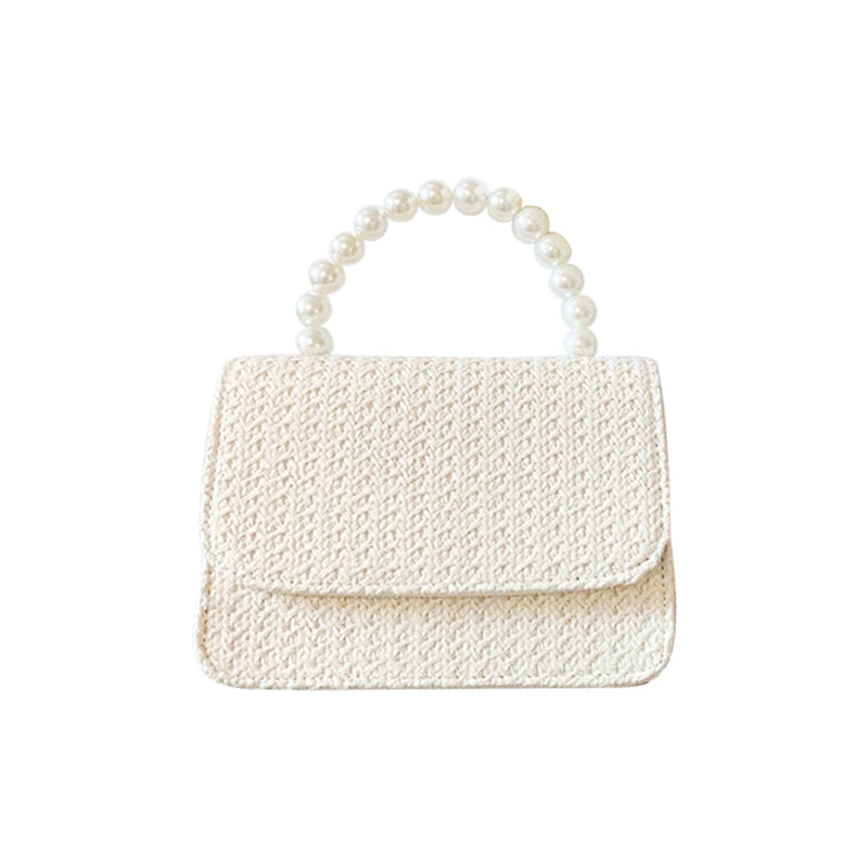 Fashion Simple Pearl Flap Shoulder Bag