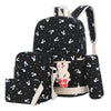 New Four-Piece Backpack Fashion Nylon Female Bag Fun Printing Trend Fashion Backpack