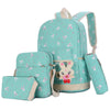 New Four-Piece Backpack Fashion Nylon Female Bag Fun Printing Trend Fashion Backpack