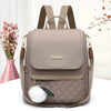 Portable Simple Rhombus Travel Anti-Theft Back Female Bag