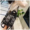 Letter Printing Hot Rhinestone Female Bag Backpack Fashion Three-Use Backpack Leisure Handbag