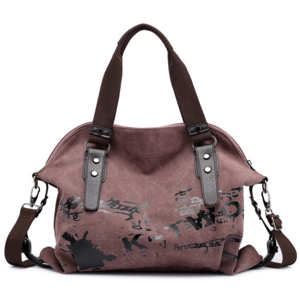 Canvas bag fashion lady shoulder bag graffiti printing bag female