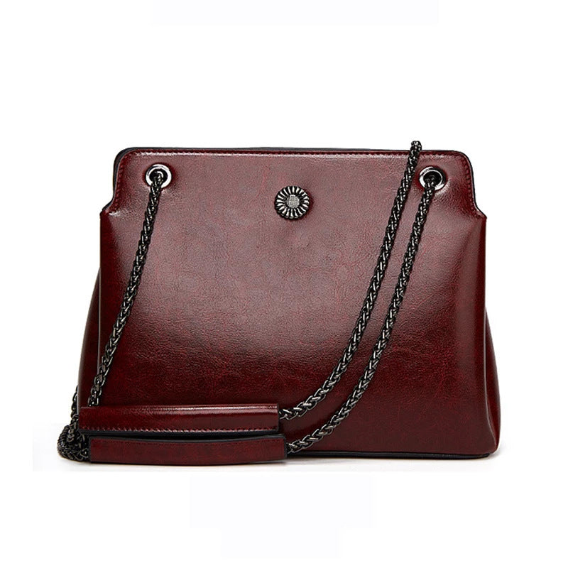 Fashion Messenger Bag Top Layer Cowhide Bag