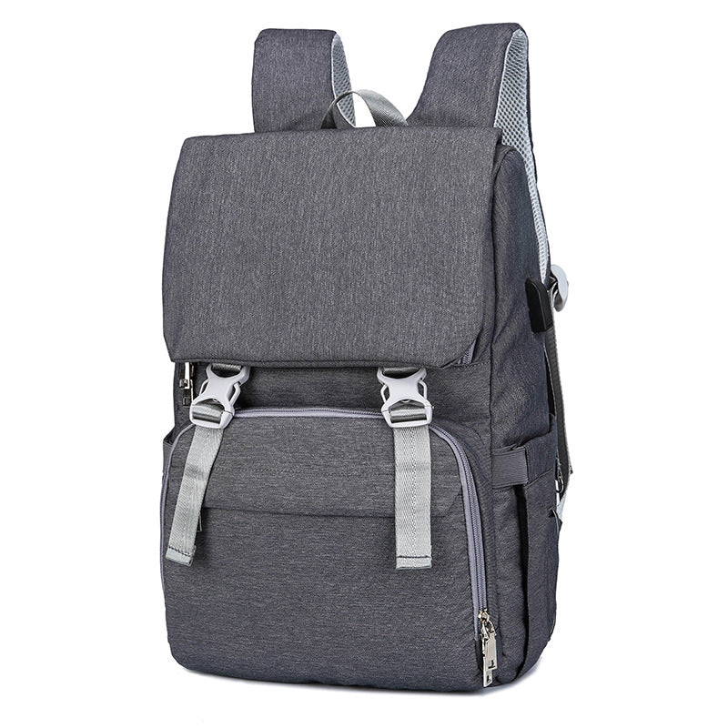 Usb Dry And Wet Separation Waterproof Backpack Multifunctional Large Capacity Crib Folding Anti-Theft Mother And Baby Bag