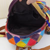 One Generation Of Leather Handbags, New First Layer Cowhide Handmade Contrast Color Backpack Ladies Backpack
