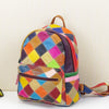 One Generation Of Leather Handbags, New First Layer Cowhide Handmade Contrast Color Backpack Ladies Backpack