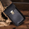 Leather Phone Bag Mini Men's Waist Bag Close-Fitting