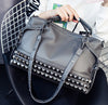 Shoulder Bag Female Large-Capacity Female Bag Pu Leather Wild Crossbody Portable Female Bag Rivet Retro Big Bag