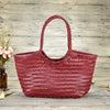 Woven Bag Leather Leisure Vegetable Basket Bag