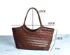 Woven Bag Leather Leisure Vegetable Basket Bag