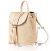 Spring And Summer New Style Straw Woven Women'S Backpack Simple Ppstraw Beach Bucket One-Shoulder Diagonal Women'S Bag