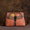 Embossed Retro Hand Rub Color Portable Diagonal Handbag