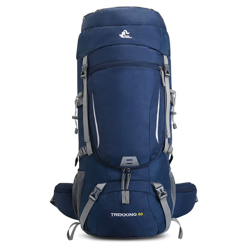 60L Hiking Bag Water-Repellent Fabric Hiking Backpack Can Be Folded In Half With Rain Cover