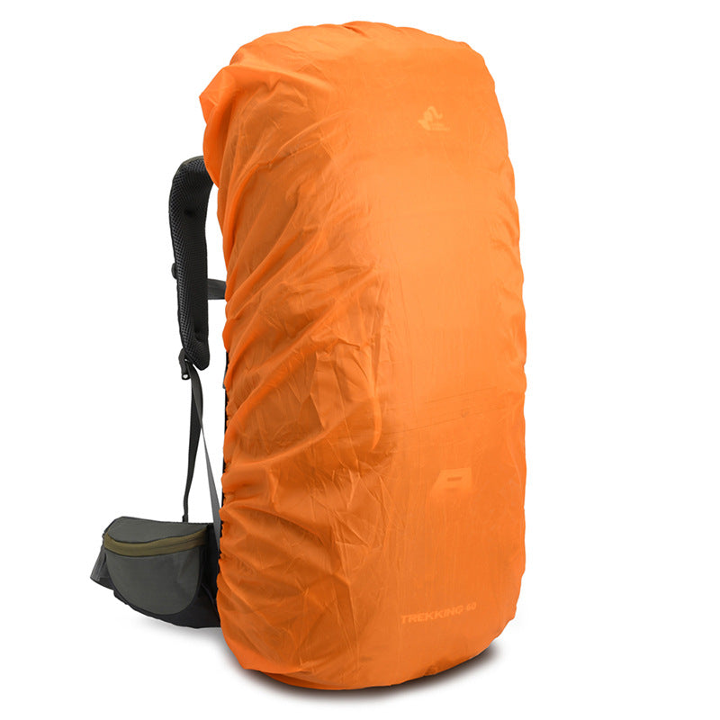 60L Hiking Bag Water-Repellent Fabric Hiking Backpack Can Be Folded In Half With Rain Cover