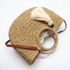 H Straw Woven Bag Moon Woven Female Bag Shoulder Portable Dual-Use