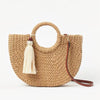 H Straw Woven Bag Moon Woven Female Bag Shoulder Portable Dual-Use