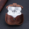 Leather Keychain Portable Earphone Case