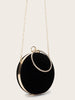Velvet Oblate Round Banquet Bag