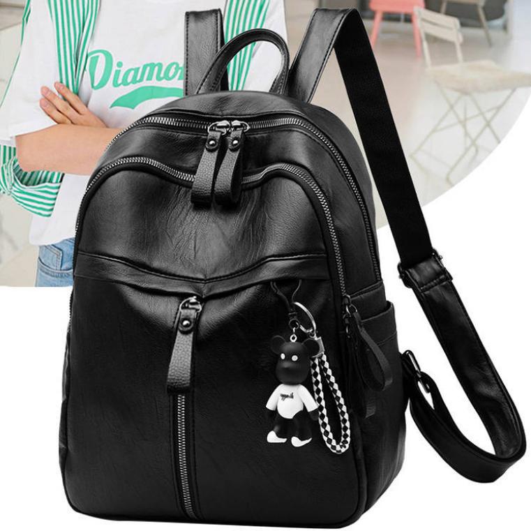 Soft Leather Feeling 2019 New Female Korean Fashion Backpack Fashion College Style Large Capacity Student School Bag Backpack