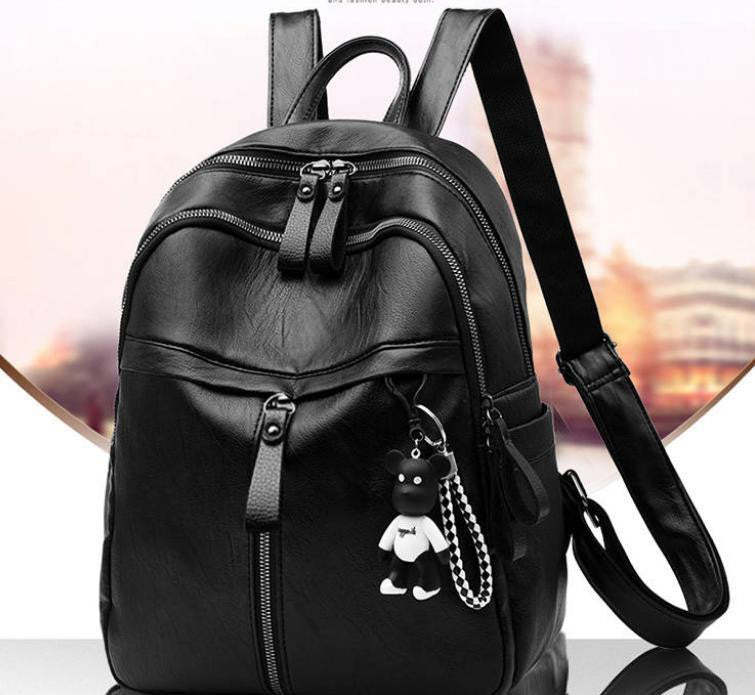 Soft Leather Feeling 2019 New Female Korean Fashion Backpack Fashion College Style Large Capacity Student School Bag Backpack