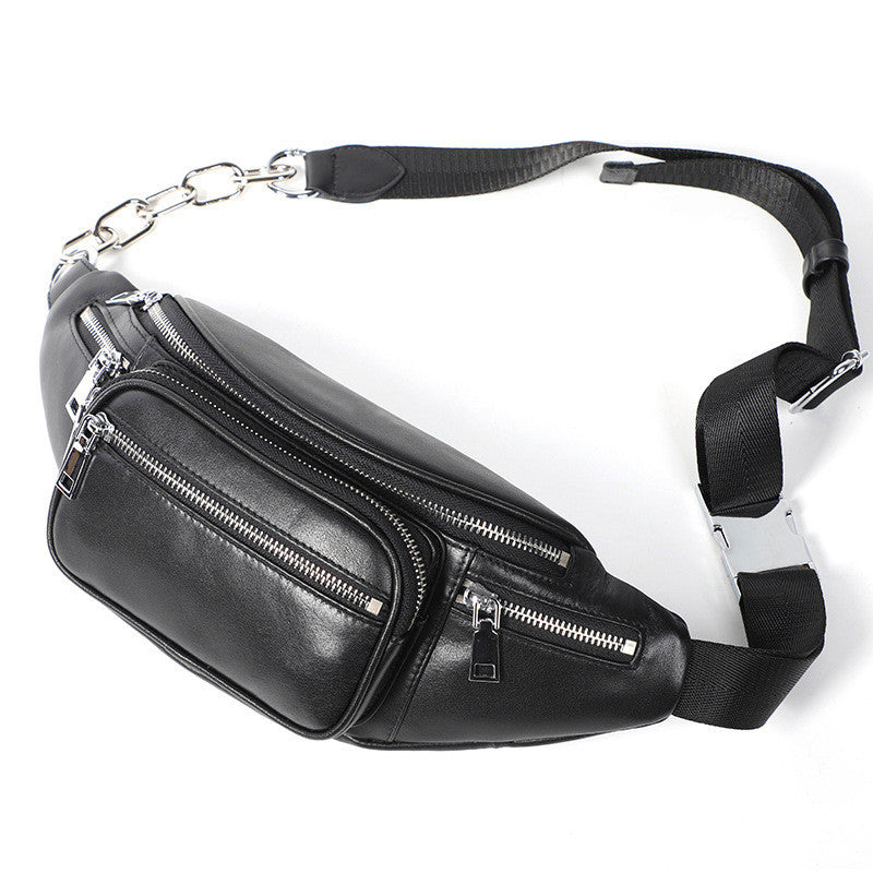 Unisex Crossbody Chest Bag Female Leather