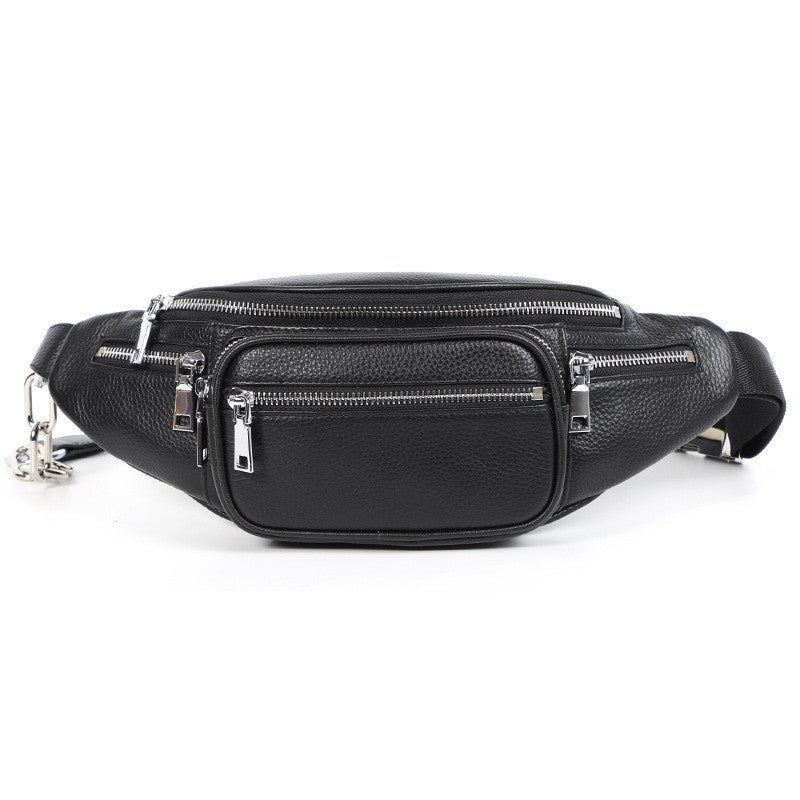 Unisex Crossbody Chest Bag Female Leather
