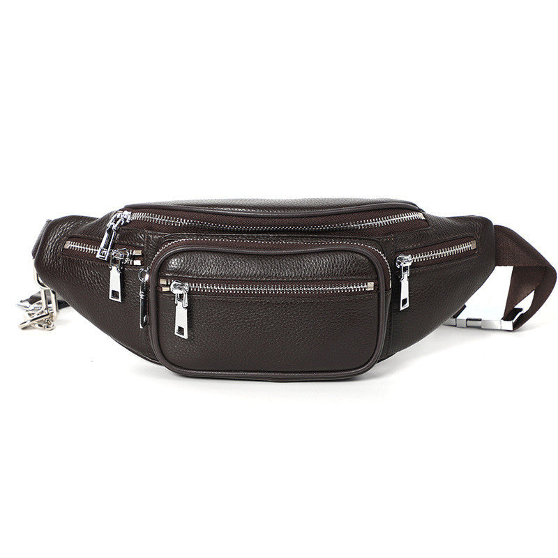 Unisex Crossbody Chest Bag Female Leather