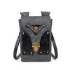 Female Punk Motorcycle One-shoulder Diagonal Bag MINI Mini Contrast Color