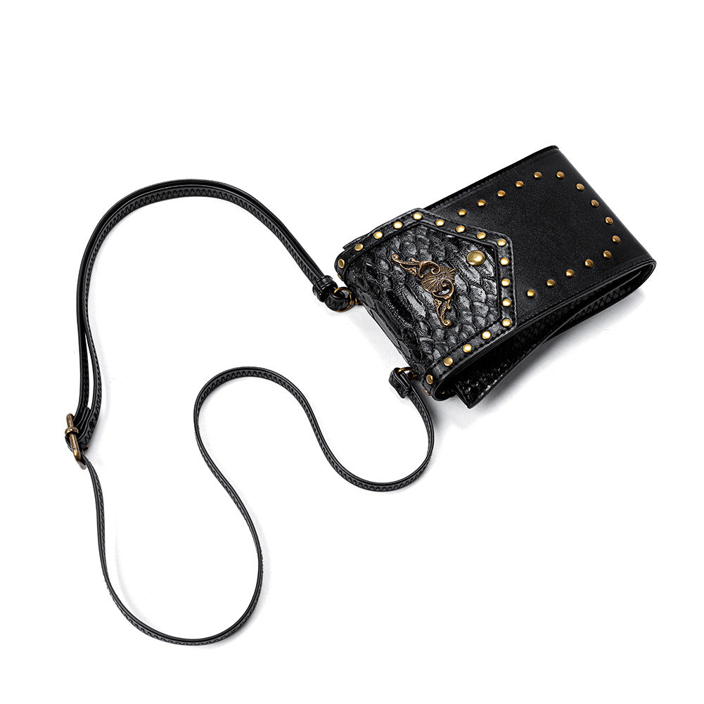 Punk Snake Print Outdoor Ladies Shoulder Bag