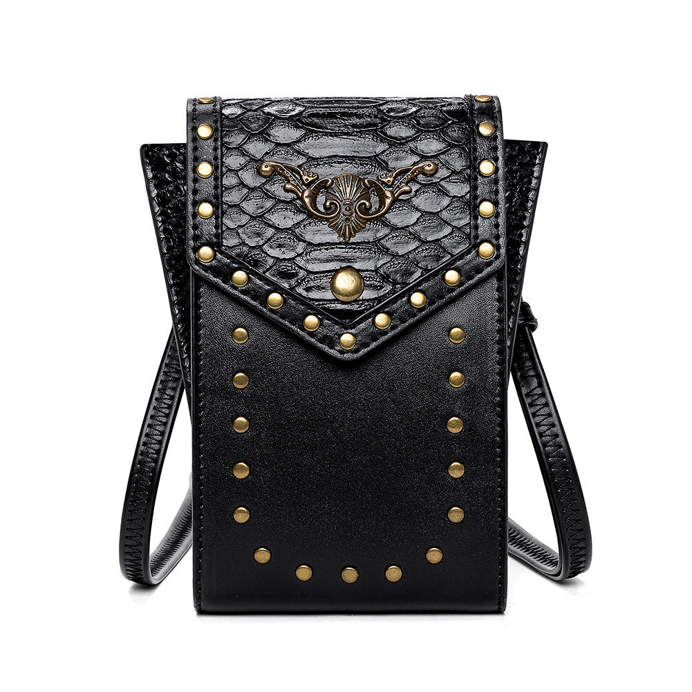 Punk Snake Print Outdoor Ladies Shoulder Bag