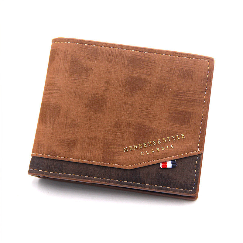 Korean Style Hinge Hot Stamping Print Men's Wallet Short