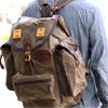 American Retro FR825 Same Heavy Oil Wax Water Repellent Canvas Outdoor Long-distance Backpack