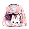 Children's Bags, Girls' Messenger Bags, Girls, Cute Bunny, Sequined One-shoulder Backpack