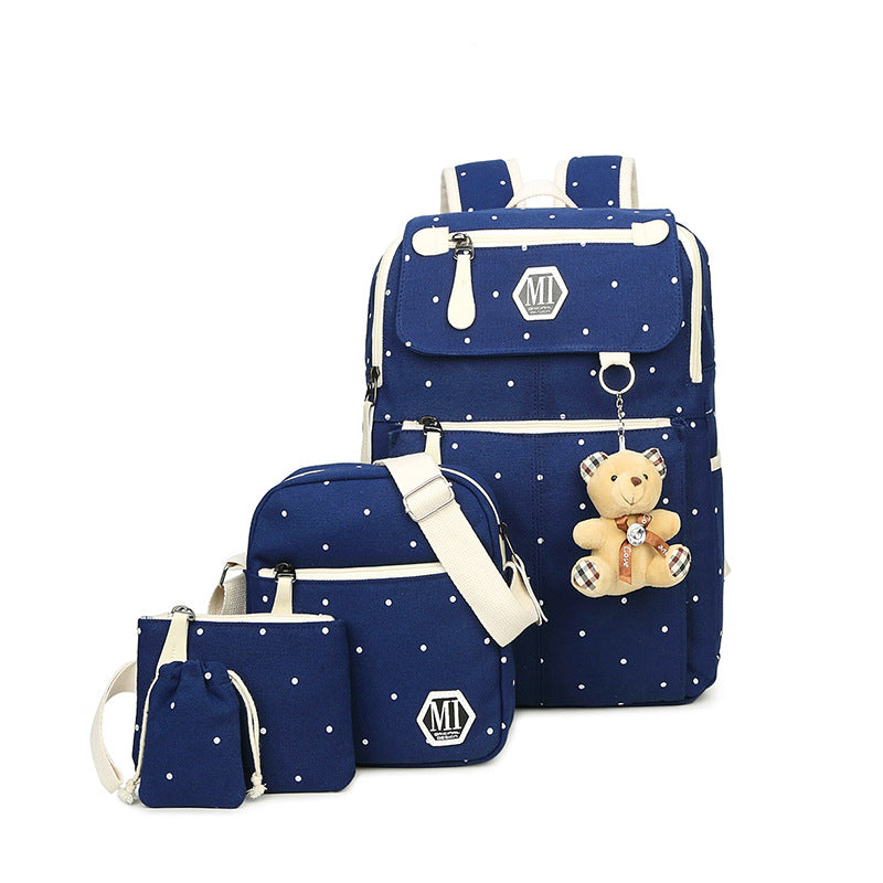 Canvas Print Polka Dot Backpack