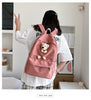 Japanese Students  Cartoon Bear Schoolbag In Harajuku