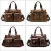 Handbag Retro First Layer Leather Business Travel Bag Men's Leather Duffel Bag