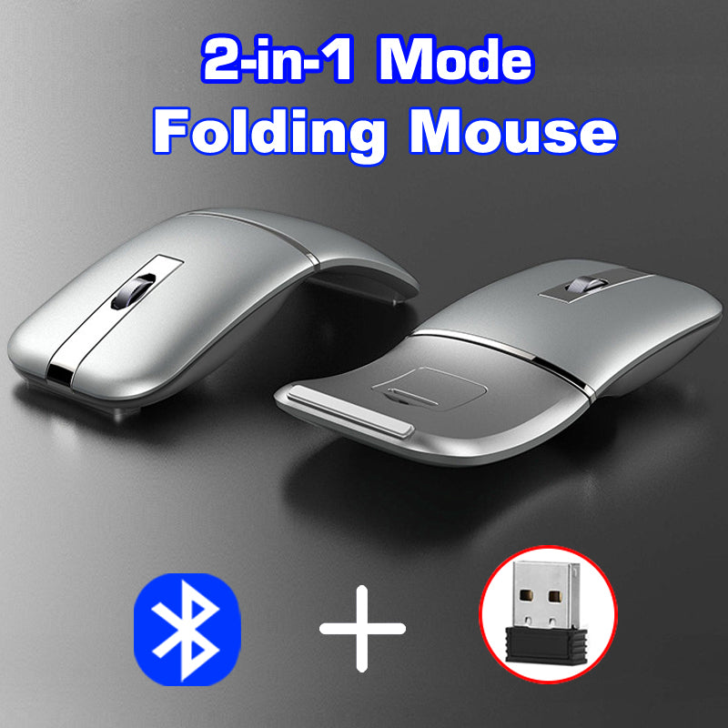 Dual-mode Bluetooth Wireless Mouse Rechargeable Ultra-thin Mute Desktop Laptop Office