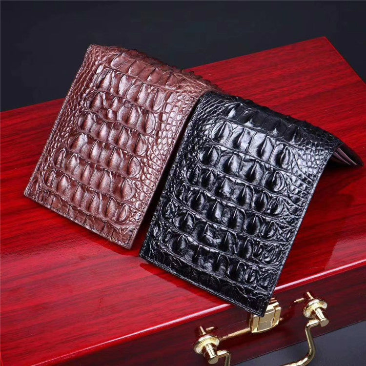 Leather Short Large Banknotes Multi-card Position Leather Clutch Small Wallet Bag