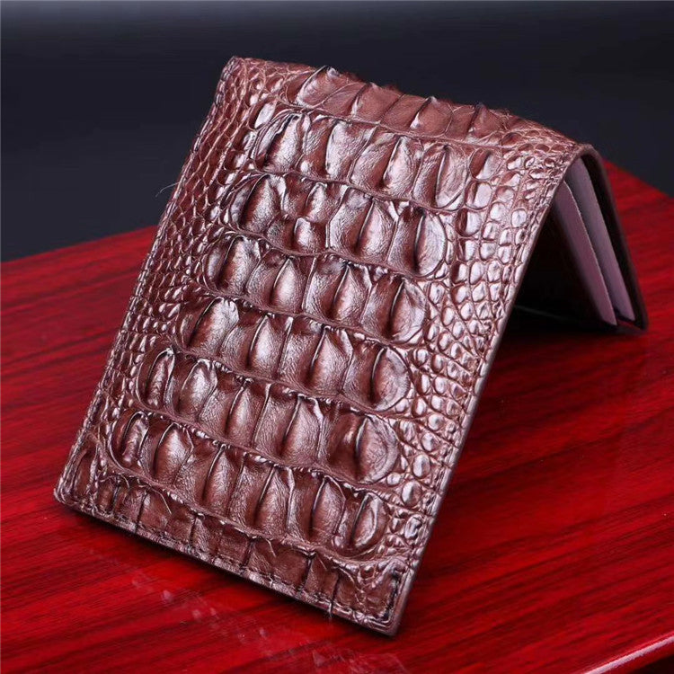 Leather Short Large Banknotes Multi-card Position Leather Clutch Small Wallet Bag